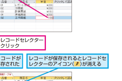 access2003 を入れたレコードをすべて保存する